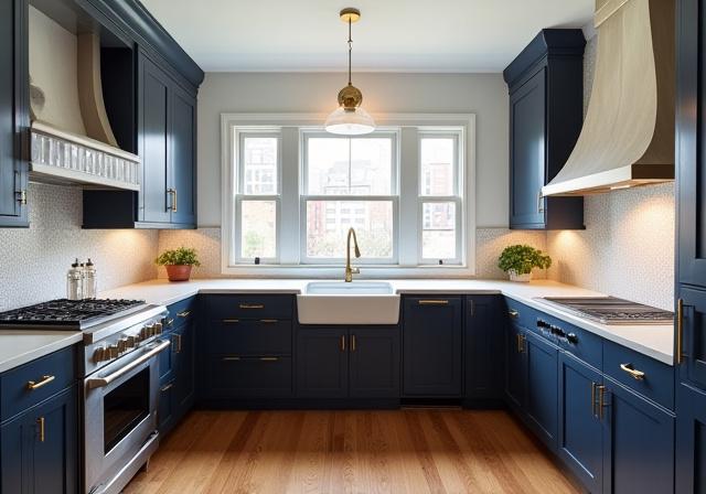 Before and after of a high-end kitchen repair in Brooklyn